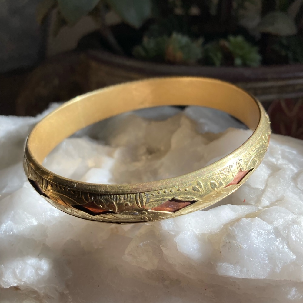 COPY - Brass & Copper Bangle Bracelet